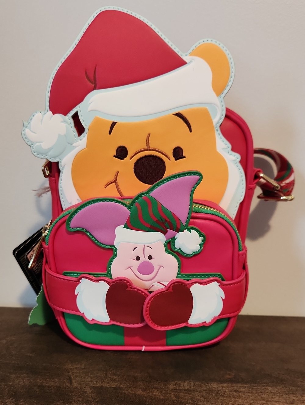 Disney Winnie the Pooh & Piglet Holiday Crossbody Bag